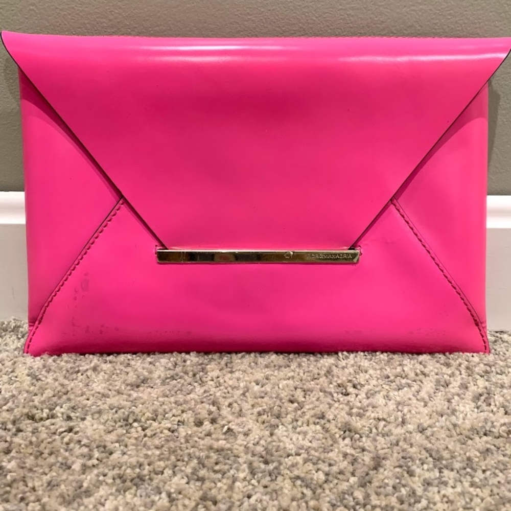 BCBG Max Azria Fuscia Envelope Clutch